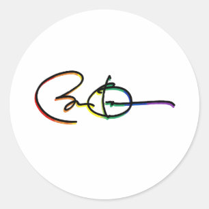 Adesivo Assinatura Barack Obama Pride Rainbow - LGBT Polit