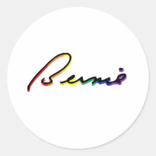 Adesivo Assinatura Bernie Sanders Pride Rainbow - LGBT Pol