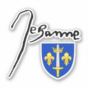 Adesivo Assinatura/ brasão de armas de Jeanne d'Arc