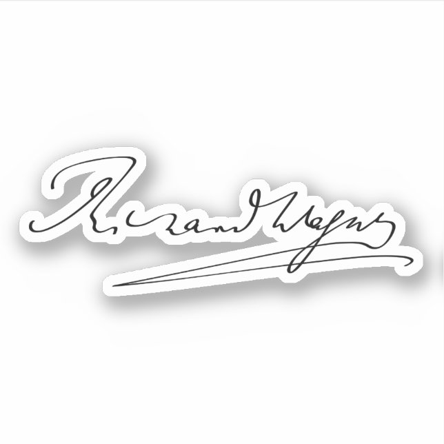 Adesivo Assinatura de Richard Wagner (Frente)