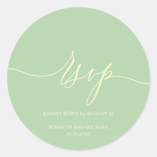 Adesivo Assinatura de Script Casamento Elegante RSVP Pista