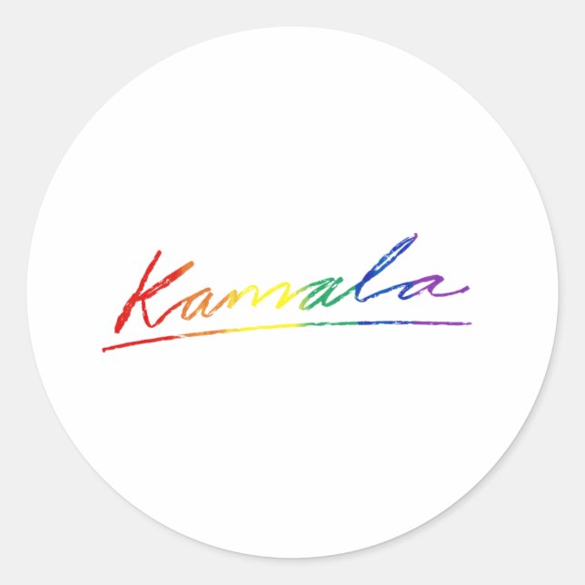 Adesivo Assinatura Kamala Pride (Frente)