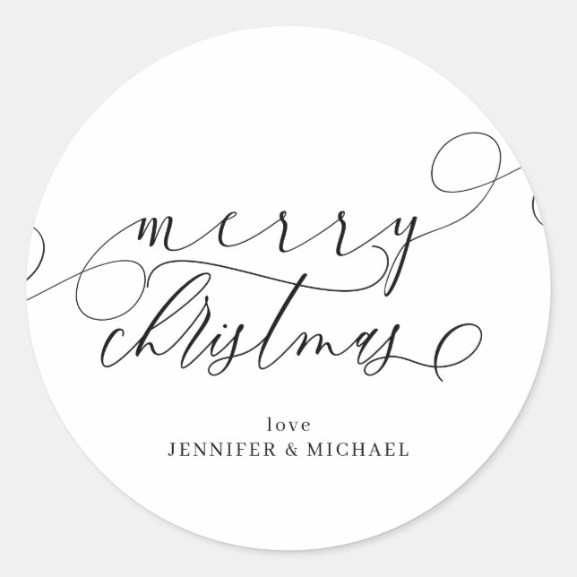 Adesivo Assinatura Simples Feliz Natal (Frente)