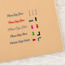 Adesivo Assine aqui setas