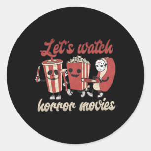 Adesivo Assista Filmes Horrores Halloween Engraçado Fantas