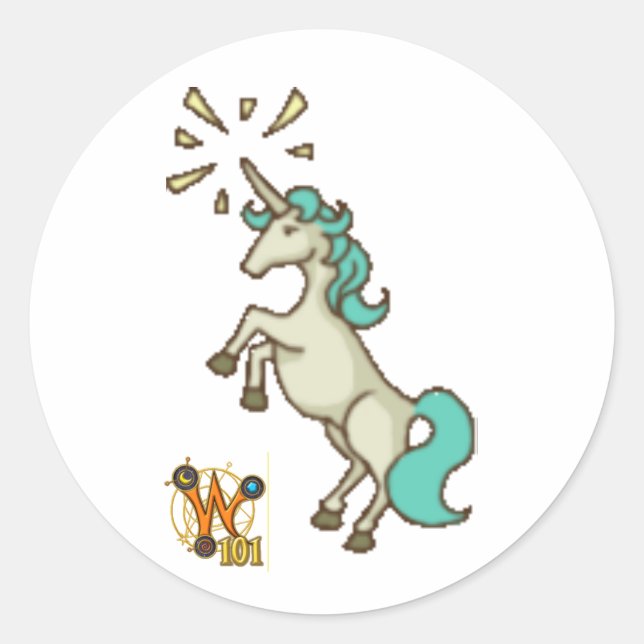Adesivo Assistente101 Unicorn Doodle Sticker (Frente)