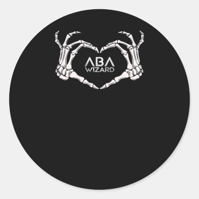 Adesivo Assistente Clássico - Skeleton Mãos Coração (Frente)