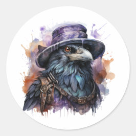 Adesivo Assistente de Aquarelas Raven Bird