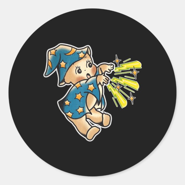 Adesivo Assistente de Bebê do Kewpie Flash de Tatuagem Tra (Frente)