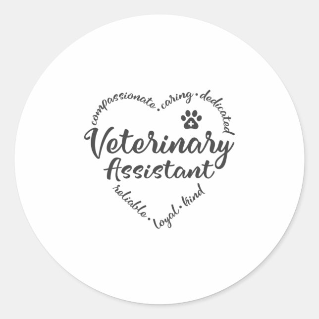 Adesivo Assistente de veterinária (Frente)