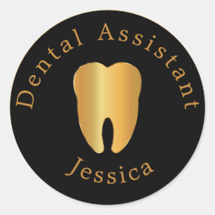 Adesivo Assistente Dental com Nome