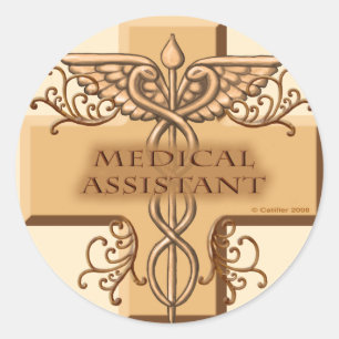 Adesivo Assistente médico Vinheta Caduceus