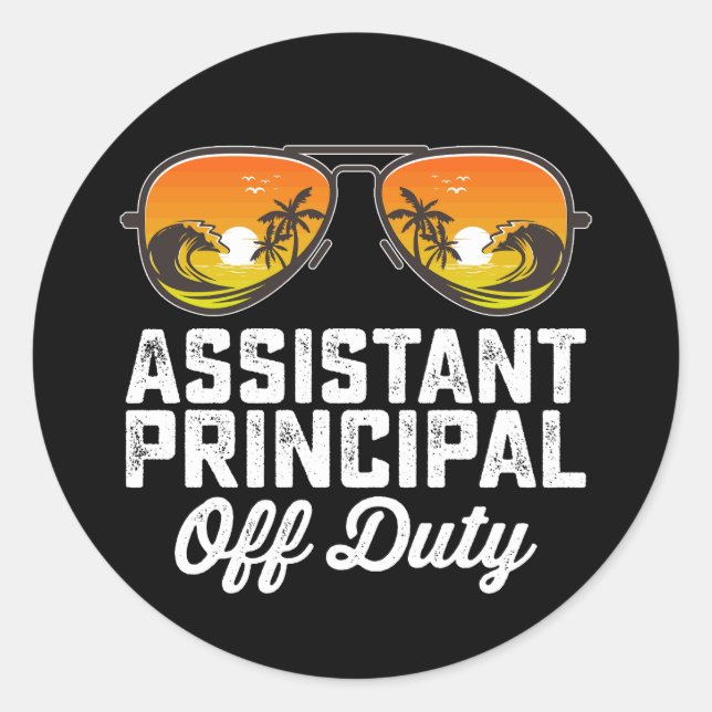 Adesivo Assistente Principal De Serviço No Último Dia Da E (Frente)