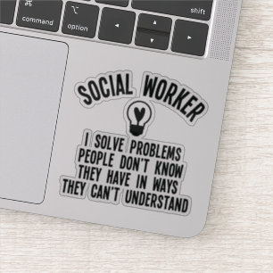 Adesivo Assistente social eu resolvo problemas