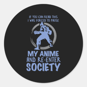 Adesivo Assistindo Animes Para Homens Mulheres Kawaii Cute