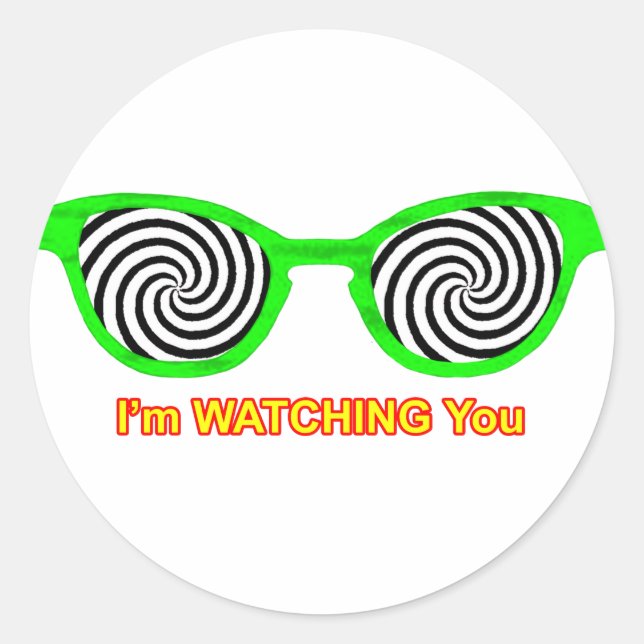 Adesivo Assistindo Hypnotize Óculos De Sol Escarem Verde O (Frente)