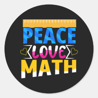 Adesivo Assunto da Escola de Matemática Peace Love
