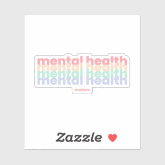 Adesivo Assuntos de Saúde Mental | Pinos Pastel Arco-íris