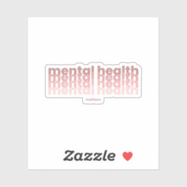 Adesivo Assuntos de Saúde Mental | Poppins Rosa Claro