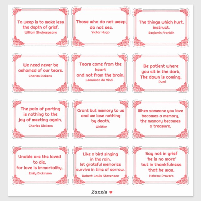 Adesivo Assusta as citações no canto Rosa Vermelho Branco (Folha)