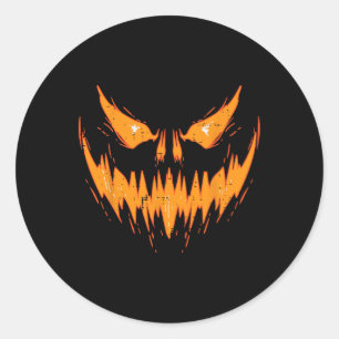 Adesivo Assustador Jack O Lanterna Face Pumpkin Halloween