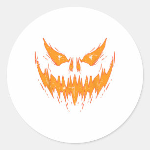Adesivo Assustador Jack O Lanterna Face Pumpkin Halloween