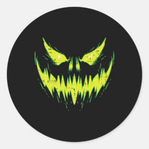 Adesivo Assustador Pumpkin Jack O Lanterna Face Homens do