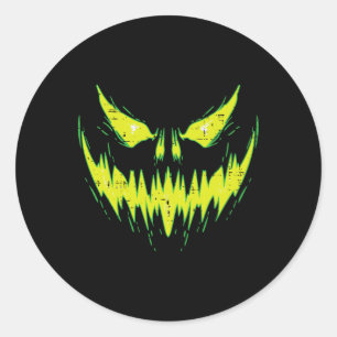 Adesivo Assustador Pumpkin Jack O Lanterna Face Homens do