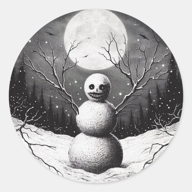 Adesivo Assustador Snowman Horror Natal (Frente)