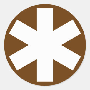 Adesivo Asterisco - branco em Brown