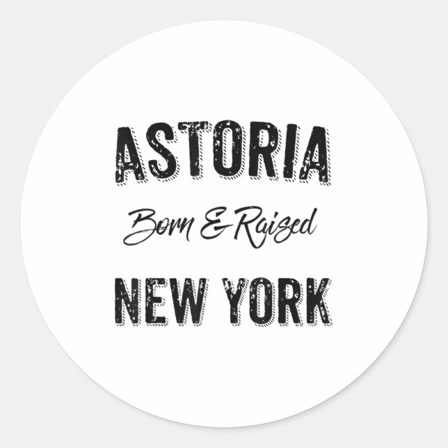 Adesivo Astoria Queens Nyc Pride Quote Born Raised Native  (Frente)