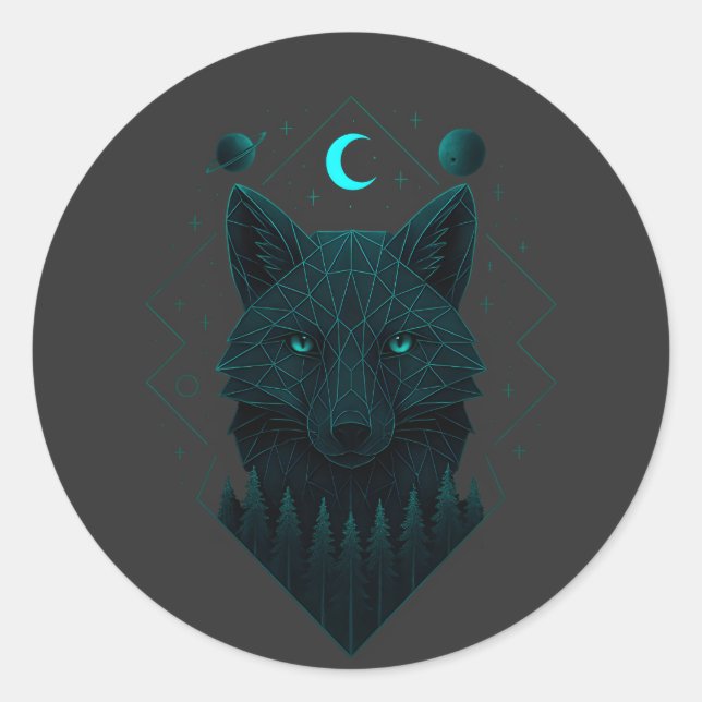 Adesivo Astral Fox - Espírito Clever Cósmico (Frente)