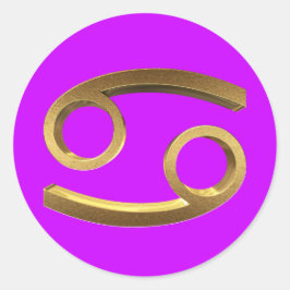 Adesivo Astrologia Símbolo Zodiac Cancer Dourado Símbolo d