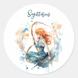 Adesivo Astrologia zodiac sinal de aquarela sagitariana