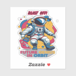 Adesivo Astronaut Back-to-School "Future Genius in Orbit" 