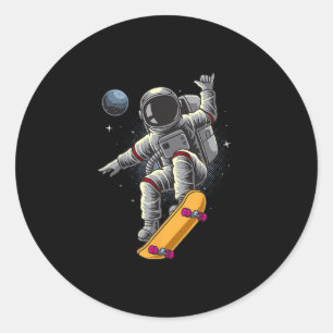 Adesivo Astronaut Patinando Espaço Planetas Lua Astrona