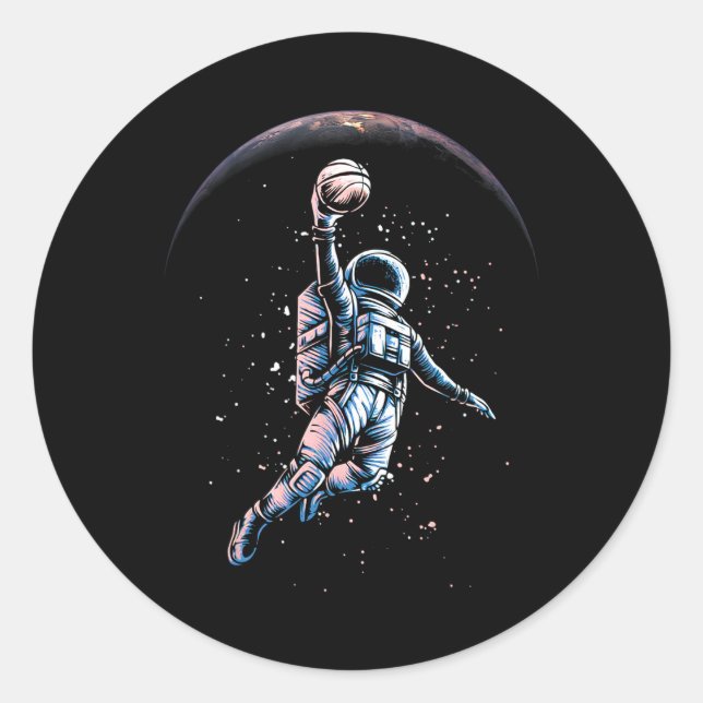 Adesivo Astronaut Slam Dunk Space Tee Sketll Lover Cool Un (Frente)