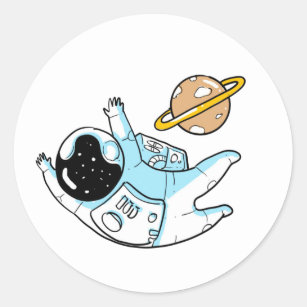 Adesivo Astronauta Baby Boy Classic Round Stick