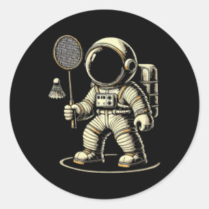 Adesivo Astronauta Badminton Player Shuttle 2