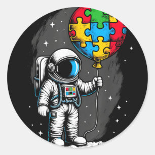 Adesivo Astronauta Balão Autismo Autismo Espaço Autista