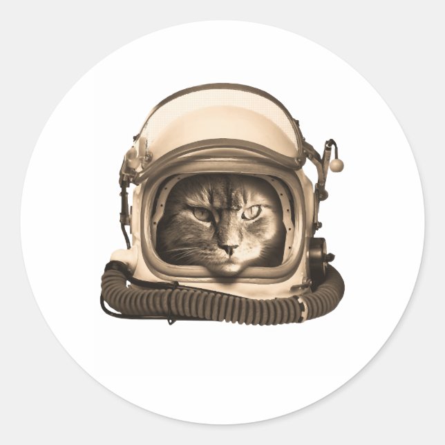 Adesivo Astronauta Cat Astronomy Espaço Gatinho Espacial (Frente)
