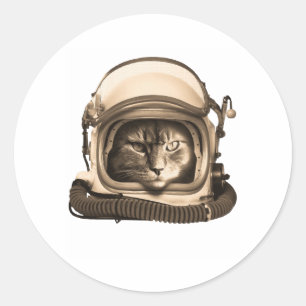 Adesivo Astronauta Cat Astronomy Espaço Gatinho Espacial