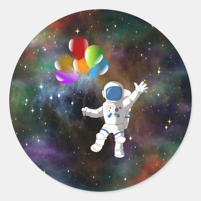 Adesivo Astronauta com Balões (Frente)