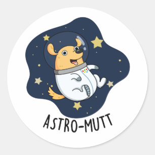 Adesivo Astronauta de Cão Engraçado Astromutt