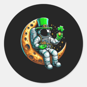 Adesivo Astronauta De Leprechaun Bonito No Santo Espacial 