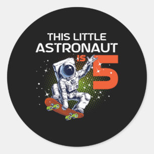 Adesivo Astronauta de skate no 5º aniversário de 5 anos