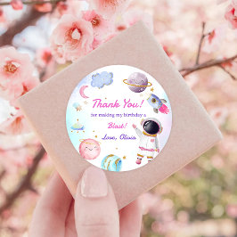 Adesivo Astronauta do Astronauta Exterior Aniversário Obri