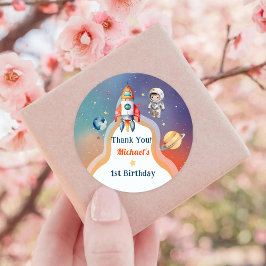 Adesivo Astronauta do Astronauta Exterior Aniversário Obri