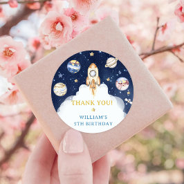 Adesivo Astronauta do Astronauta Exterior Aniversário Obri