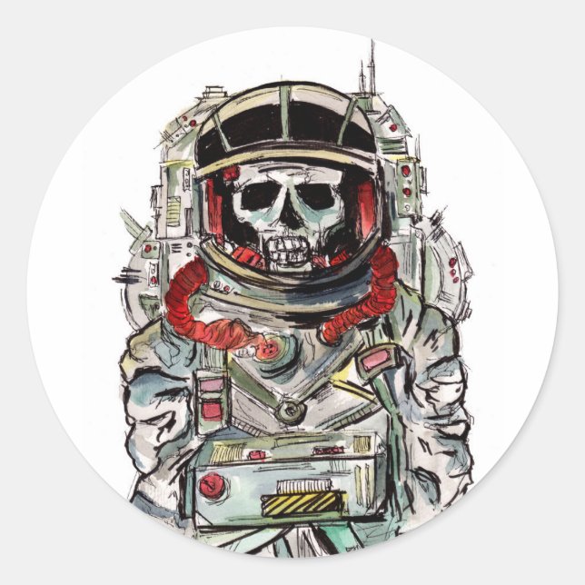 Adesivo Astronauta do Esqueleto (Frente)